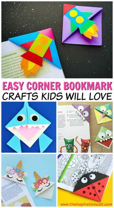 the easy and fun bookmark crafts for kids will love to learn how to make them