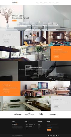 the interior design website is clean and ready to be used in any home or office