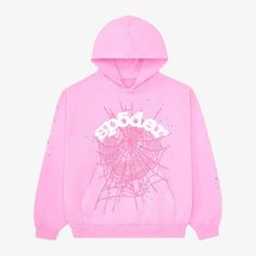 Sp5der 'OG Web' Pullover Hoodie Pink (FW23) SP5-PINKOG-HD - SOLE SERIOUSS (1) Tech Clothing, Embellished Denim Jacket, Embellished Denim, Young Thug, Pink Hoodie, Casual Wardrobe, Pullover Hoodie, Atlanta, Cute Outfits