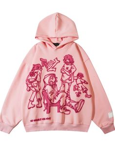 High Street Fashion, Winter Pullover, Clothing Details, Boys Hoodies, Style Streetwear, High Fashion Street Style, Pink Hoodie, Oversize Hoodie, Chester