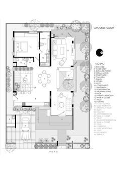 the ground plan for this modern home