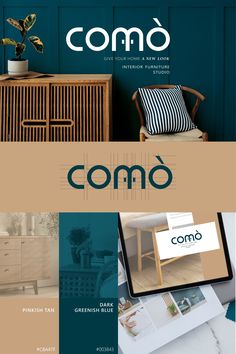 the cover of commo magazine with an image of a chair, table and other furniture