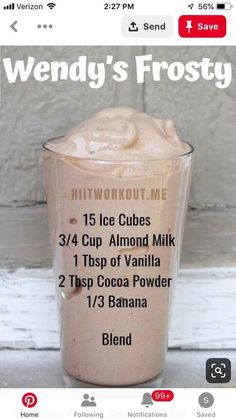 an image of a smoothie in a cup with instructions to make it on the side