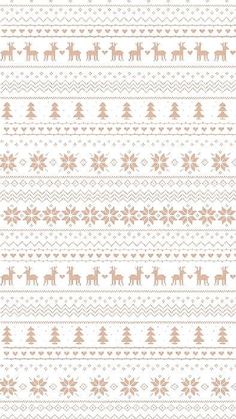 a knitted pattern with deers and snowflakes on the bottom, in light brown