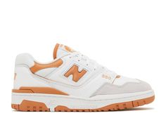 550 'Burnt Orange' - New Balance - BB550LSC - munsell white/sepia | Flight Club Burnt Orange Sneakers, New Balance Shoes Orange, Cute Orange Shoes, Burnt Orange Shoes, Custom Trainers, 2025 Wishlist, New Balance Orange, Bedazzled Shoes, Pink Nike Shoes