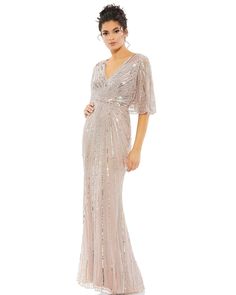 Mac Duggal Long Mother of the Bride Gown 93583 - The Dress Outlet Mother Of The Bride Dresses Long Spring, Adriana Papell Dresses, Quinceanera Mom Dress, Mom Dress For Wedding, Party Long Dresses For Women, Party Gowns Elegant, Dinner Attire, Wedding Entourage, Evening Gowns With Sleeves