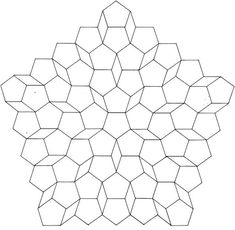 an abstract pattern made up of hexagonal cubes in black ink on white paper