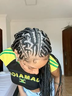 1 Braid, Hair Braid Designs, Cornrows Natural Hair, Braid Trends, Braids Cornrows, Braids Ideas, Inspo Hair, Cute Box Braids Hairstyles