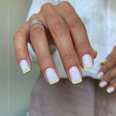 French Manicure Nails, Minimal Nails, Cute Gel Nails, Short Acrylic Nails, Cute Acrylic Nails