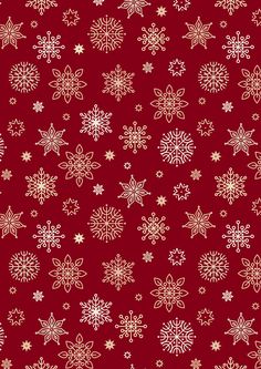 a red background with white snowflakes on it