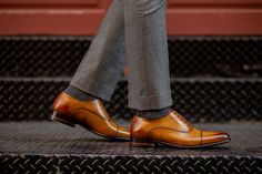 Because choosing which shoes to wear should be the easiest decision you make all day. Our cap-toe oxfords pair well with your entire wardrobe, meaning less time choosing shoes and more time looking your best. Runs full size large (order full size down from regular US dress shoe size). For example, if you normally wear a size US 10 dress shoe, order a size 9 Alternatively, order one and a half sizes below your Brannock device measurement. For example, if you measure a 10 on the Brannock, order a Quality Leather Boots, Paul Evans, Cap Toe Shoes, Custom Design Shoes, Lace Formal Dress, Oxford Dress, Mens Oxfords, Game On, Shoe Game