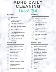 a checklist with the words, how to add daily cleaning and other important things