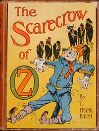 the scarecrow of z is shown in an old children's book, with illustrations on