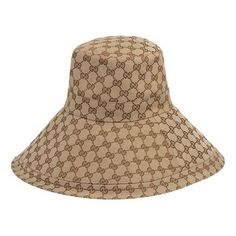 Gucci GG Canvas Wide Brim Hat 'Beige/Ebony' 631958-KQW00-9700 Straw Cloche Hat, Miami Girls, Hat Outfit, Bucket Hat Women, Gucci Hat, Guccio Gucci, Sun Hats For Women, Cloche Hat, Wide Brimmed Hats