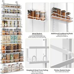 the shelves are organized and labeled with various items to keep them organized in order for storage