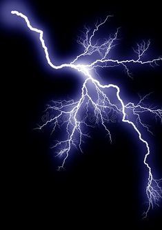 a lightning bolt is shown in the dark sky