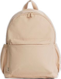 Beige Backpack For On-the-go, Classic Beige Backpack Bag, Beige Softback Backpack With Adjustable Straps, Beige Backpack With Adjustable Strap For On-the-go, Functional Beige Bag With Adjustable Straps, Beige Backpack For Travel, On-the-go Beige Backpack, Beige Standard Backpack For On-the-go, Classic Beige Backpack For On-the-go