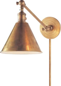 an image of a lamp that is on the website for antique gold library sconces