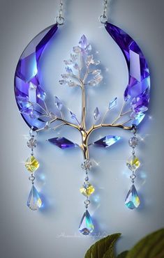 Fantasy Jewelry Magic, Magical Accessories, Crystal Aesthetic, Anime Jewelry, Fantasy Props, Crystal Figurines, Crystal Suncatchers, Cute Room Decor