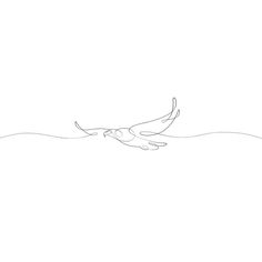 a drawing of a bird flying in the sky