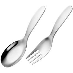 two forks and spoons on a white background