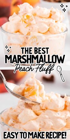 the best marshmallow peach fluff recipe is easy to make and so delicious