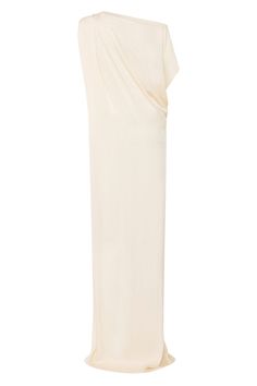 An elegant option for any special occasion, the Ardea Draped Dress in Pearl is crafted from a fluid rayon viscose blend with a hammered satin finish, chosen for its elegant drape. This statement column dress can be worn on or off the shoulder and features flattering draping at the shoulder and waist with a front split. Luxury fabric sustainably made in Europe. Pre-draped Silk Gala Dress, Pre-draped Satin Dresses With Draped Sleeves, Pre-draped Silk Evening Dress, Gala Draped Bias Cut Dress, Draped Bias Cut Dress For Gala, Pre-draped Maxi Dress With Draped Sleeves, Silk Evening Dress With Bias Cut Draping, Silk Evening Dress With Folds For Gala, Silk Draped Evening Dress With Bias Cut