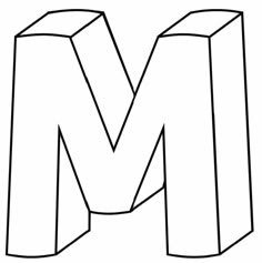 the letter m is made up of blocks