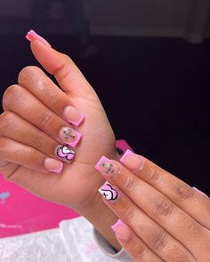 Cute Short Acrylic Nails With Charms, Plan Pink Nails, Black Girls Nails Acrylic Short, Kid Acrylic Nails Short, Acrylic Nails For Kids 9-10 Short, Nail Ideas For 10 Yr, Acrylic Nails For 11 Yrs Old, 6th Grade Nail Ideas, Nail Ideas For 11 Yr