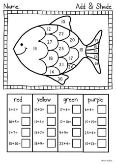 an addition and subtraction worksheet to help students learn how to read numbers