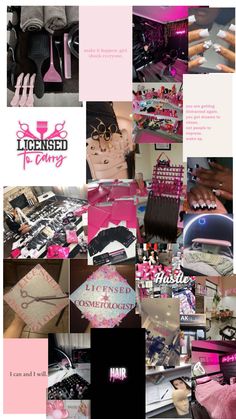 Girl Boss Planner, Vision Board Collage, Vision Board Goals, Cosmetology School, Vision Board Affirmations, Hair Essentials, Future Plans