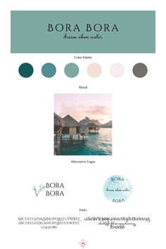 the brochure for bora bora