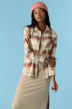 Always classic flannel shirt that has a front button closure with collar, allover plaid print and super soft feel. O'Neill Women's flannel shirt 28" In length Relaxed fit Brushed cotton flannel Front button closure with collar 100% Cotton brushed flannel Suits Series, Loungewear Outfits, Spring Suit, Womens Flannel Shirt, Girl Beanie, Loungewear Dresses, Womens Wetsuit, Denim Sweater, Festival Dress