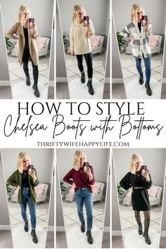 How To Wear Chunky Boots With Jeans, Chelsea Boot With Wide Leg Pants, Chelsea Boots Straight Leg Jeans, Chelsea Boots Wide Leg Pants, How To Style Black Ankle Boots, How To Style Winter Boots, Women’s Chelsea Boots Outfit, How To Wear Chelsea Boots With Jeans, How To Wear Chelsea Boots