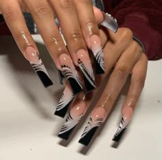 90s Nails, Drip Nails, Exotic Nails, Long Square Acrylic Nails, Nail Swag