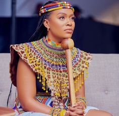 Nomzamo Mbatha Traditional Outfits, Umemulo Outfits, Umemulo Attire, Zulu Women Beauty, Zulu Attire, Xhosa Attire, Couples African Outfits