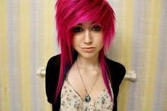 Scene Girl. Short Scene Haircuts, Scene Haircuts, Emo Haircuts, Indie Scene Hair, Hot Pink Hair, Girl With Pink Hair