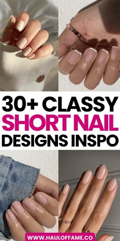 Love a simple and chic look? These 30+ minimalist short nail designs are perfect for a classy and understated manicure that never goes out of style.	short nail designs | short nails | short classy nails | short summer nails | short acrylic nails | short square acrylic nails | shorties nails | short nail ideas | short nails inspo | cool short nails | short nails inspo | simple short nails Acrylic Nails Shorties, Classy Nails Short Summer, Short Nails Inspo Simple, Cool Short Nails, Classy Nails Short, Nails Inspo Simple, Nail Designs Short Nails, Acrylic Nails Short Square