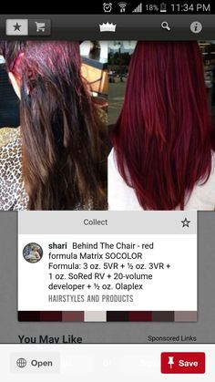 Matrix Hair Color, Hair Color Images, Matrix Hair, Red Ombre Hair, Best Hair Color, Redken Hair Products