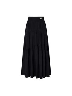 MO&Co. Women's Flowy Maxi Skirt Features : - Double side pocket design, flowy fit, lined- Elasticized waistband and gathered seam details- Cool touch fabric Code: MBD2SKTT12The back length of size S is 95.5cmMATERIALS & CARE Material: 78.2% Polyamide 21.8% SpandexOur sizes might be a little different from US/EU sizes. Please refer to the size guide carefully before purchasing at the above description.REMINDER: All items are measured manually. Please note that it's reasonable that there might be Flowy Maxi Skirt, Flowy Maxi Skirts, Summer Day, White Skirts, Side Pocket, Pocket Design, Size Guide, Maxi Skirt, Black