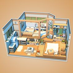 Sims 4 Icon Aesthetic, Sims 4 Apartment Building Layout, Small Sims 4 House, Lived In Apartment, Sims Room, Sims 4 Loft, Sims Rooms, Snowy Escape, Sims Challenge