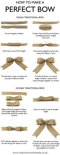 instructions for how to make a perfect bow