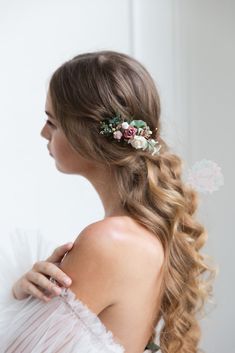 Flower Hair Comb Wedding, Bridal Flower Hair Comb, Flower Hair Clips Wedding, Wedding Flower Hair, Face Flower, Rustic Wedding Photos, Flower Hair Pieces, Silk Wedding Bouquets, Hair Comb Bridal