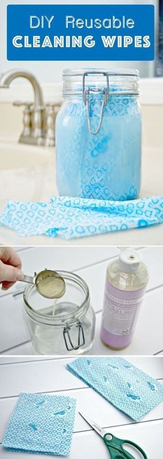 the diy reusable cleaning wipes are easy to make