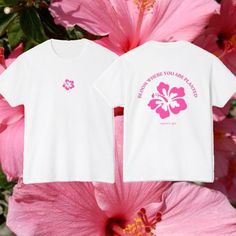 Pink Hibiscus Graphic Tee "Bloom Where You Are Planted" flower graphic vintage tee Cottage core Shirt Cute Tee Coquette Baby Tee Y2K by weighedinstyle on Etsy Cottage Core Shirt, Suits Outfits, Sweat Suits, Pink Hibiscus, Bloom Where You Are Planted, Baby Tees Y2k, Flower Graphic, Vintage Tee