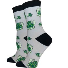 PRICES MAY VARY. ✅DESIGN - Turtle socks featuring a mother turtle and a pair of adorable children. ✅QUALITY MATERIALS - Combed cotton will make you feel like you are walking on a cloud when you put on this sock. These socks are stretchy and lightweight as well. 65% combed cotton 35% span material. ✅COMFORTABLE - These women's turtle socks have the seam removed from the toe. The seam causes abrasion to the skin, especially when wearing shoes. Smooth toe socks provide a level of comfort that the a Sock Company, Animal Socks, Pink Banana, Banana Print, Stylish Socks, Sock Animals, Toe Socks, Designer Socks, A Mother