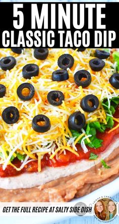 an easy layered classic taco dip recipe