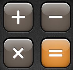 an image of buttons with different symbols on them in the form of numbers and bars