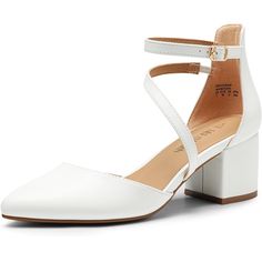 New Pure White Chunky Heel Shoes Low Chunky Heels, Chunky Heel Shoes, Chunky Heel Pumps, White Heels, Heels Pumps, Thick Heels, Heel Shoes, Chunky Heel, Pure White