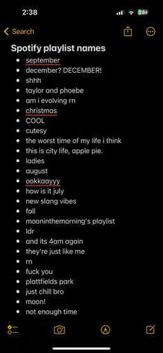 playlist names rap, playlist names for boyfriend, plavlist names for moods
playlist names for love songs, playlist names for indie, playlist names funny, plavlist names for moods, playlist names for love songs, playlist names for favorite songs, plavlist names for best friends, playlist names for spanish songs, playlist names for chill songs Youtube Playlist Names, Ost Playlist Cover, Apple Music Playlist Covers Spanish, Nostalgia Playlist Cover, Spotify Playlist Cover Ideas, Spotify Playlist Names Ideas Aesthetic, Spotify Playlist Names Ideas, Playlist Names Ideas Aesthetic, Playlist Pfp